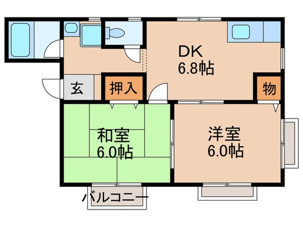 大槻ハイツの物件間取画像